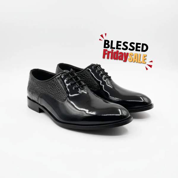 Patent Croc Wholecut Black