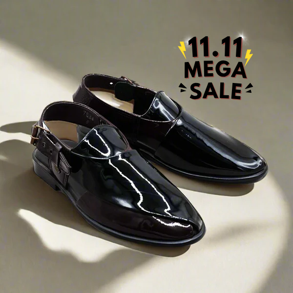 Patent Peshawari Two Tone black and brown