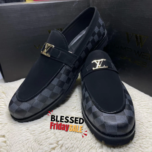 LV texture suede black