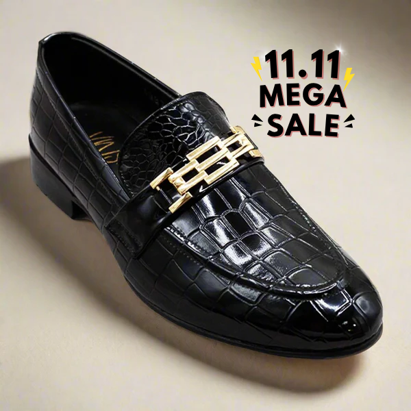 Croc Patent Chain Loafers