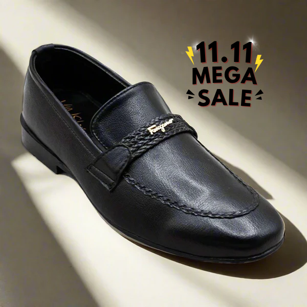 Black Ferragamo Penny loafers