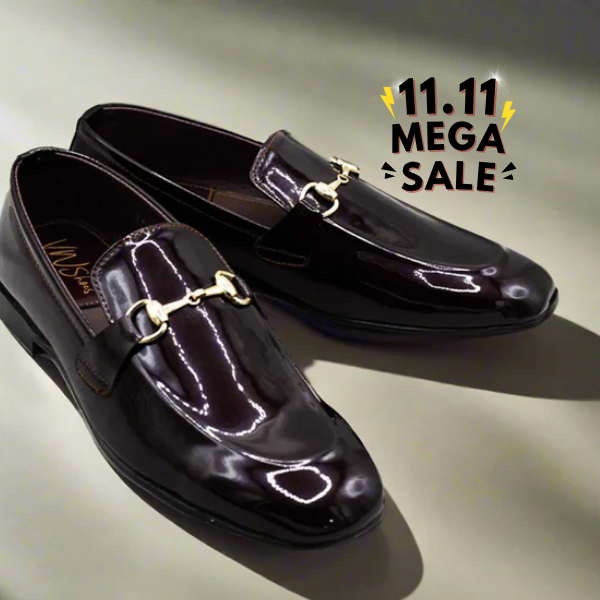 Patent Loafers Maroon