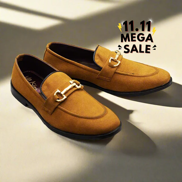 Suede loafers Mustard