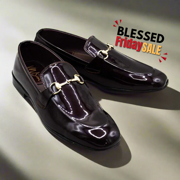 Patent Loafers Maroon
