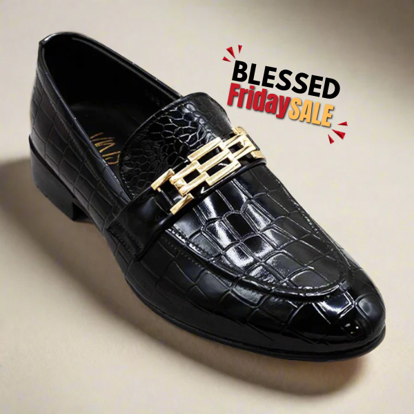 Croc Patent Chain Loafers