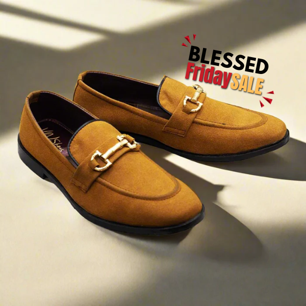 Suede loafers Mustard