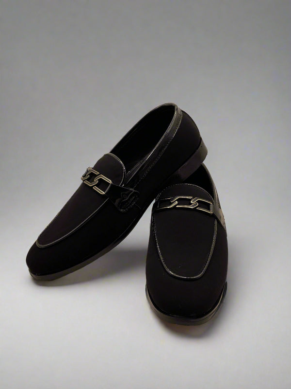 Chain Suede Loafers