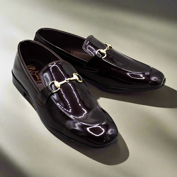 Patent Loafers Maroon