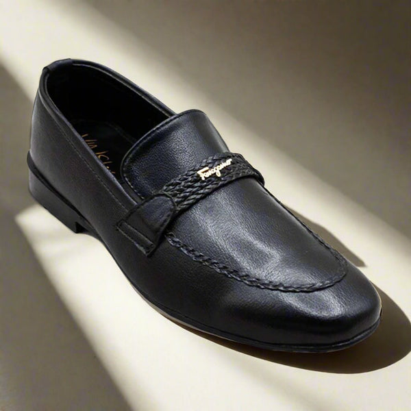 Black Ferragamo Penny loafers