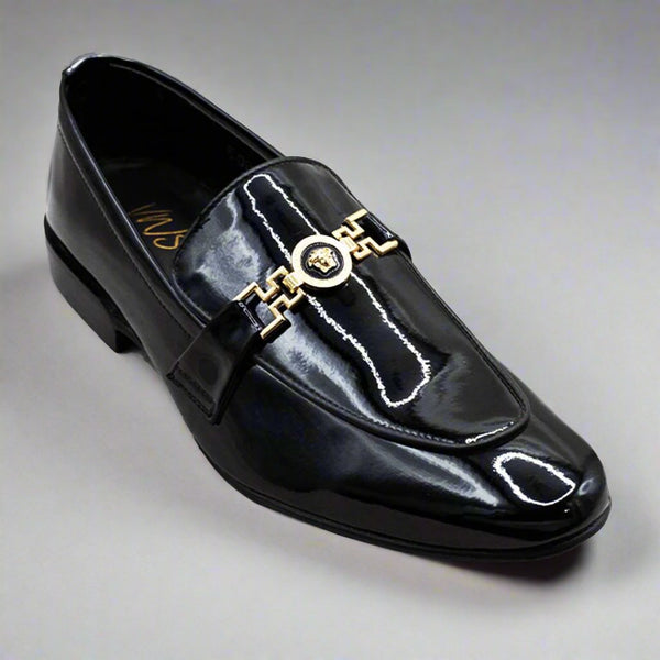 Versace Patent Loafers Black